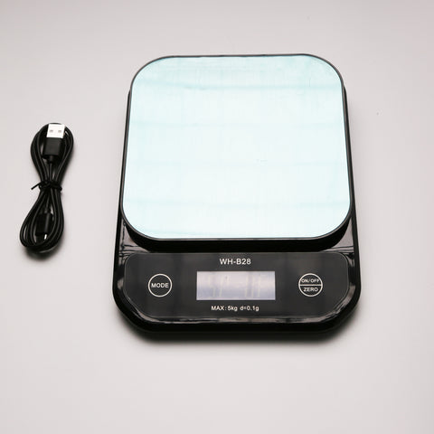 TMAX Waterproof Kitchen Scale, 0.1g/0.003oz High Precision, 5kg/11lb,  USB Rechargeable.