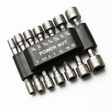 TMAX 14pc Cr-V Steel Imperial and Metric Impact Power Hex Nut Driver Master Kit with 1/4" Hex Shank