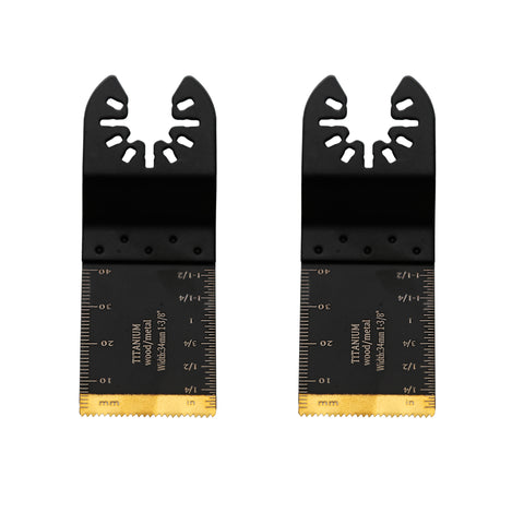 TMAX 2 pc Titanium Oscillating Saw Blades, Multitool Blades Oscillating Tool