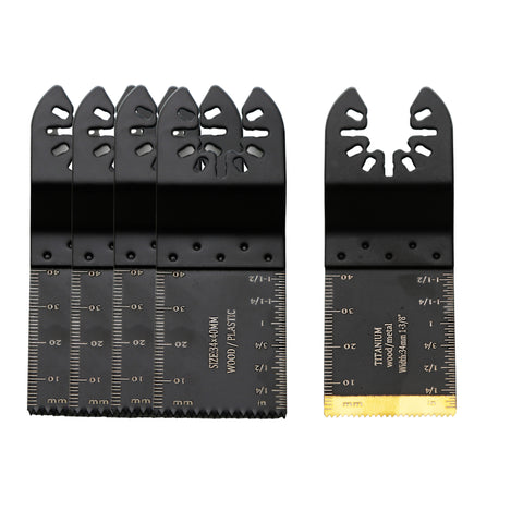 TMAX 5 pc Titanium Oscillating Saw Blades, Multitool Blades Oscillating Tool