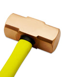TMAX Non-Sparking Brass Head Sledge Hammer 5 Pound, Fiber Glass Brass Striking Head