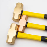 TMAX Non Sparking Brass Head Sledge Hammer 1 Pound, Fiber Glass Brass Striking Head