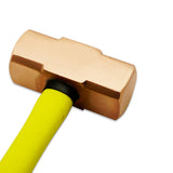 TMAX Non-Sparking Brass Head Sledge Hammer 8 Pound, Fiber Glass Brass Striking Head