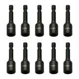 TMAX 10pc 8mm Cr-V Steel Magnetic Impact Power Hex Nut Driver Set with 1/4" Hex Shank