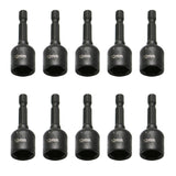 TMAX 10pc 12mm Magnetic Nut Driver Set Cr-V Steel Impact Power Hex Nut Driver with 1/4" Hex Shank