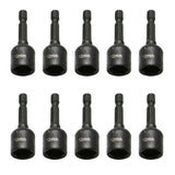 TMAX 10pc 12mm Cr-V Steel Magnetic Impact Power Hex Nut Driver Set with 1/4" Hex Shank