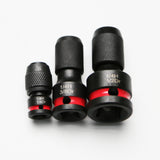 TMAX 3pc CR-MO Impact Screwdriver Bit Holders 1/2"&3/8"&1/4" Square Drive to 1/4" Hex Socket Adapter