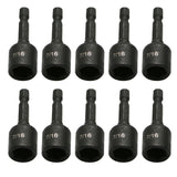 TMAX 10pc 7/16" Cr-V Steel Magnetic Impact Power Hex Nut Driver Set with 1/4" Hex Shank