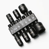 TMAX 7pc 5-12mm Magnetic Cr-V Steel Metric Unit Impact Power Hex Nut Driver  Master Kit