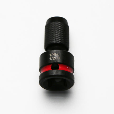 TMAX 1pc 1/2" Drive Female to 1/4" Hex Adapter,CR-MO Impact Screwdriver Bit Holder