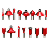 TMAX 15 pc Router Bits Set with 1/4 Inch Shank, Woodwork Tools for Beginners