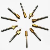 TMAX 20 pc Rotary Bits Burr Set with 1/8 " Shank for DIY Woodworking, Carving, Engraving, Drilling