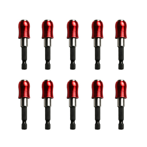 TMAX 10 pc Quick Release Security Screwdriver Bit Holder Impact Ready, 1/4 Inch Hex Shank