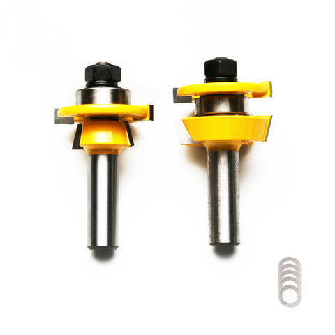 TMAX Cabinet Door Rail and Stile Router Bits Set 2 Bit Shaker with 1/2" Shank