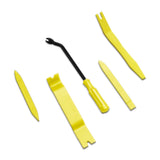 TMAX 5pc Nylon Auto Trim No-Scratch Removal Tool Kit for Panel & Audio Dashboard Dismantle Yellow