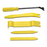TMAX 5pc Nylon Auto Trim No-Scratch Removal Tool Kit for Panel & Audio Dashboard Dismantle Yellow