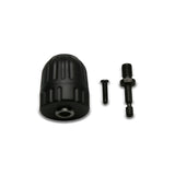 TMAX Quick Change 0.8-10mm Keyless Drill Chuck, 3/8"-24 UNF Thread Diameter, 1/4" Hex Shank