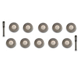 TMAX 10 pc 7/8" Solid Diamond Coated Cut Off Wheel Saw Disc with 2 Mandrel 1/8" Shank for Dremel