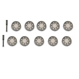 TMAX 10 pc 1-1/8" Breath Diamond Coated Cut Off Wheel Saw Disc with 2 Mandrel 1/8" Shank for Dremel