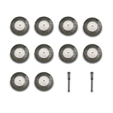 TMAX 10 pc 1-1/2" Solid Diamond Coated Cut Off Wheel Saw Disc with 2 Mandrel 1/8" Shank for Dremel