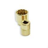 TMAX Non Sparking 9 mm 12-Point Socket, 1/2" Square Drive, Aluminum Bronze Corrosion-Resistant