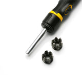TMAX 13-in-1 Ratcheting Multitool Screwdriver Set with 12 Bits, Ergonomic Adjustable Angle Handle