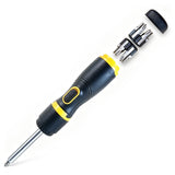 TMAX 13-in-1 Ratcheting Multitool Screwdriver Set with 12 Bits, Ergonomic Adjustable Angle Handle
