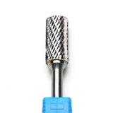 TMAX SA-5 Tungsten Carbide Rotary Burr File, 1/2" Cylinder Shape Double Cut Head and 1/4" Shank 