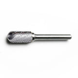 TMAX SC-5 Tungsten Carbide Rotary Burr File, 1/2" Cylinder Shape Double Cut Head and 1/4" Shank 