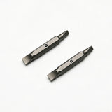 TMAX 2pc 3/16"+1/4" Flat Slot Double End Insert Bit for Klein Screwdriver Nut Driver