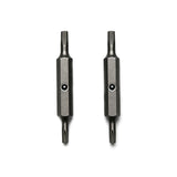 TMAX 2pc T10 + T15 Torx Star Double End Screwdriver Bit With Lock Ball for 15-in-1 Klein 32305