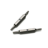 TMAX 2pc T10 + T15 Torx Star Double End Screwdriver Bit With Lock Ball for 15-in-1 Klein 32305