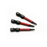 TMAX 10pc T8H Tamper Proof Torx 2" Impact Torsion Screwdriver Bit S2 Steel with 1/4" Hex Shank