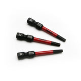 TMAX 10pc T15H Tamper Proof Torx 2" Impact Torsion Screwdriver Bit S2 Steel with 1/4" Hex Shank