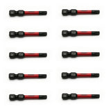 TMAX 10pc T25H Tamper Proof Torx 2" Impact Torsion Screwdriver Bit S2 Steel with 1/4" Hex Shank