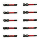 TMAX 10pc T25H Tamper Proof Torx 2" Impact Torsion Screwdriver Bit S2 Steel with 1/4" Hex Shank